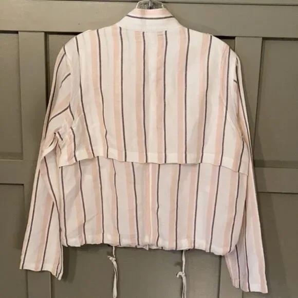 Rails Rowan Striped Army Military Jacket in Coco Stripe Size XS - Picture 10 of 11